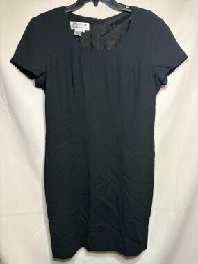 Women's Atrium Collection Size 10 - Black Short Sleeve Back Zipper Dress